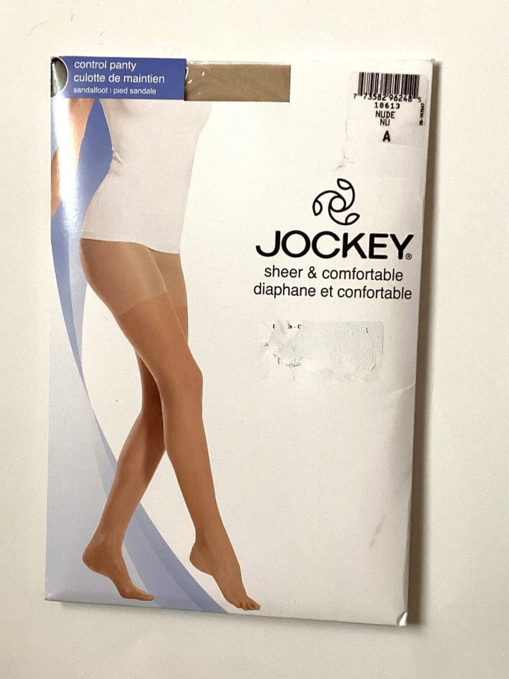 Jockey Women's Sheer Leg Comfortable Control Top Pantyhose Size A Hosiery Tights